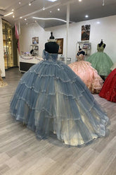 Karla | Step Into Elegance with Our Grey Quince Dress - Grey - PromDressClub